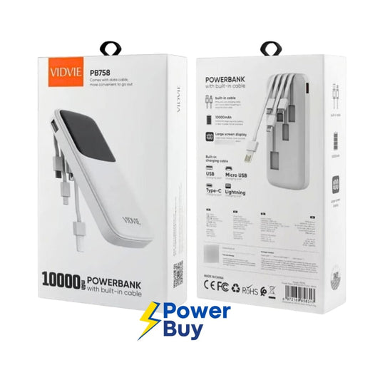 Batería externa portátil 10000 Mah con cables